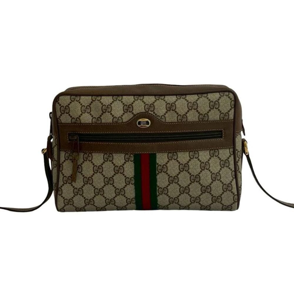 Pre Loved gucci Monogram Crossbody Bag Women brown | brown Shoulder Bags - Picture 2 of 8